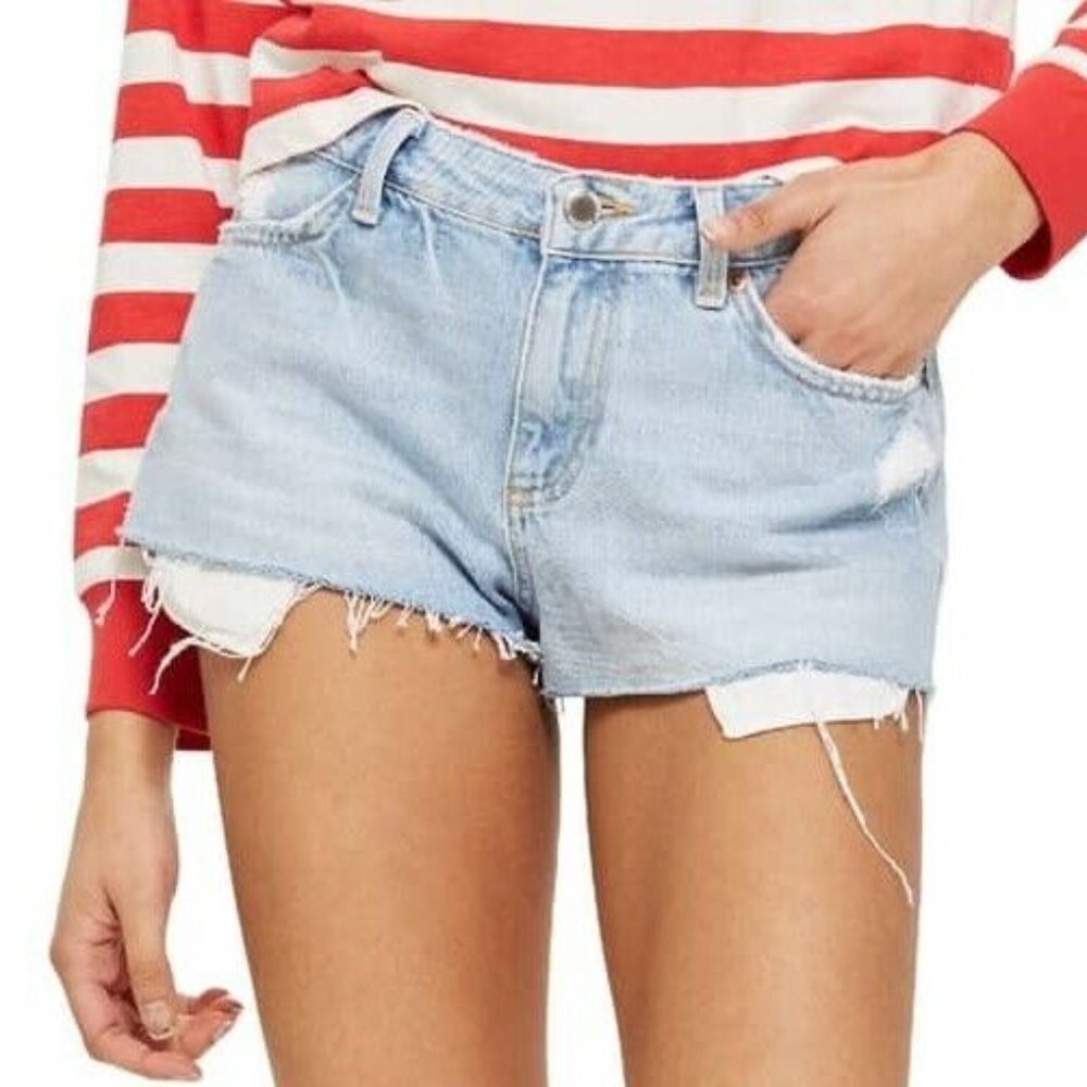 Topshop Moto Cory Denim Shorts